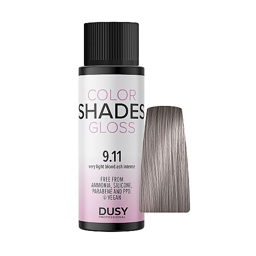 Безамонячна Боя за коса Dusy Color Shades Gloss 60ml / 9.11 Много светло русо пепеляво интензивно